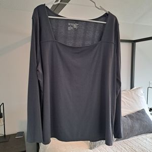 Ribbed Slate Color Top